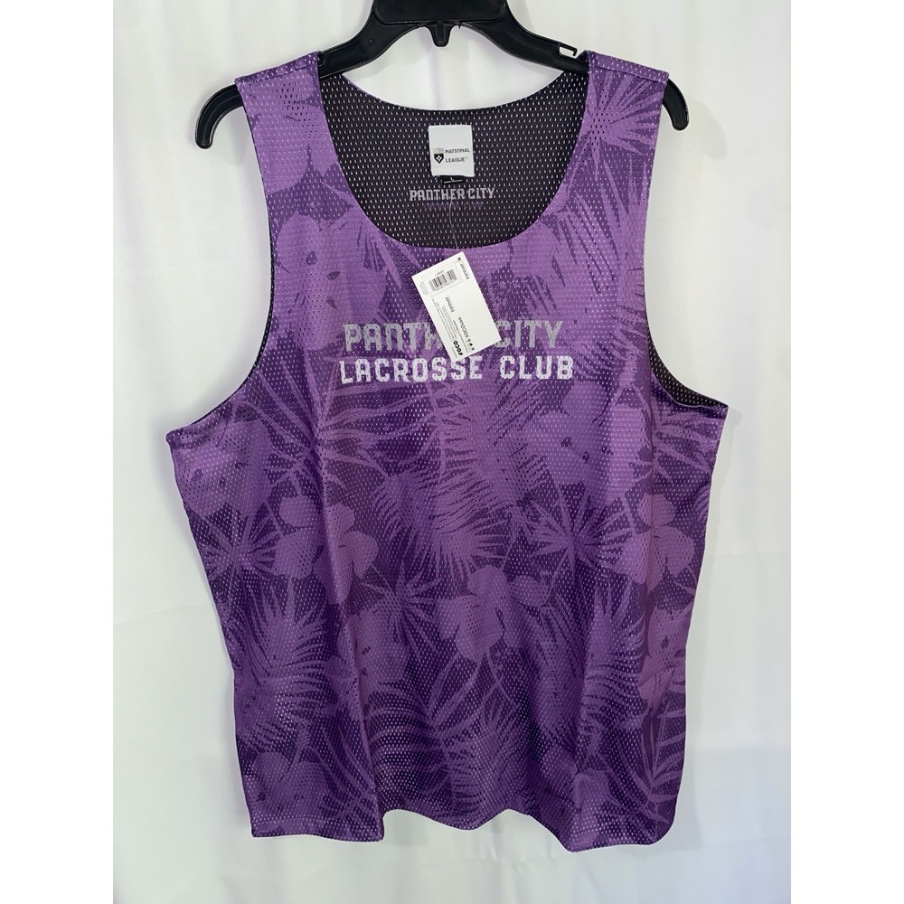 NLL Panther City Lacrosse Club Reversible Mesh Tank Top Jersey Mens Large NWT